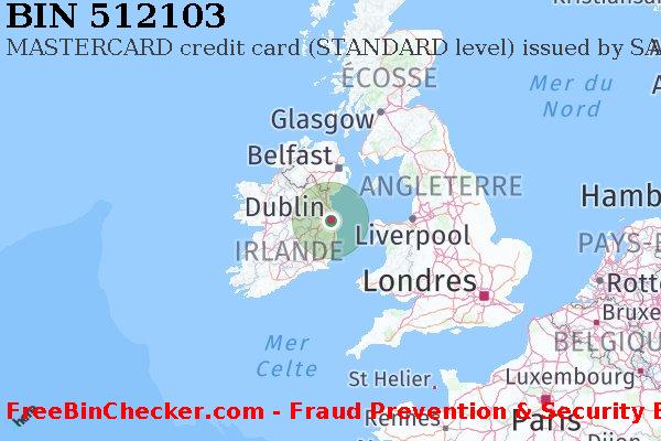 512103 MASTERCARD credit Ireland IE BIN Liste 