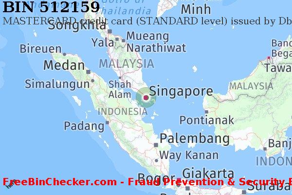 512159 MASTERCARD credit Singapore SG Lista BIN