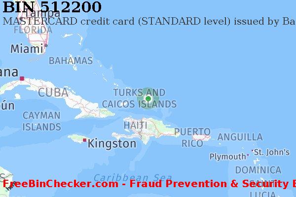 512200 MASTERCARD credit Turks and Caicos Islands TC BIN List