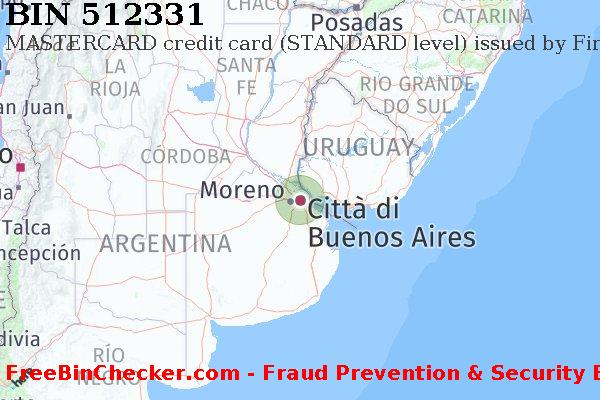 512331 MASTERCARD credit Argentina AR Lista BIN