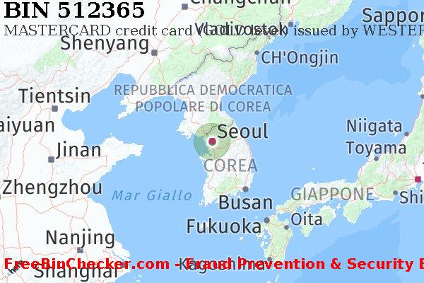 512365 MASTERCARD credit South Korea KR Lista BIN