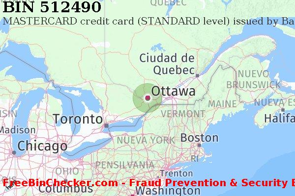 512490 MASTERCARD credit Canada CA Lista de BIN