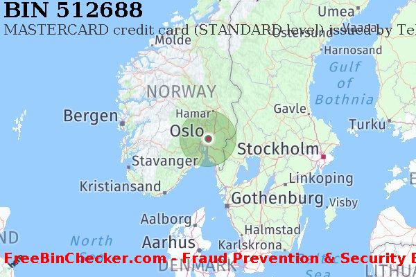 512688 MASTERCARD credit Norway NO BIN List