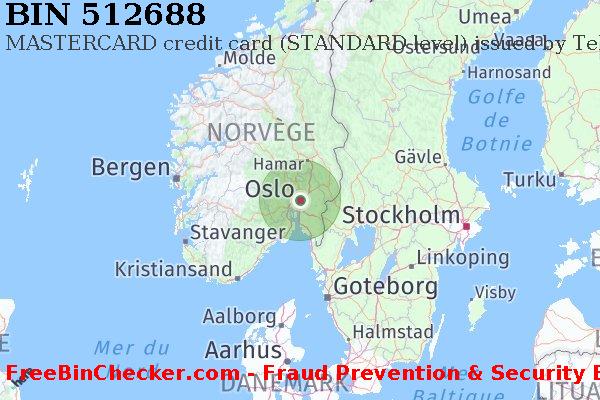 512688 MASTERCARD credit Norway NO BIN Liste 