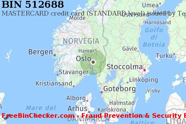512688 MASTERCARD credit Norway NO Lista BIN
