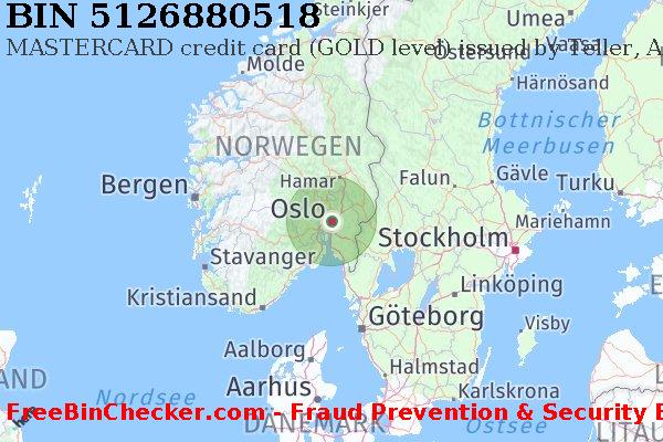 5126880518 MASTERCARD credit Norway NO BIN-Liste
