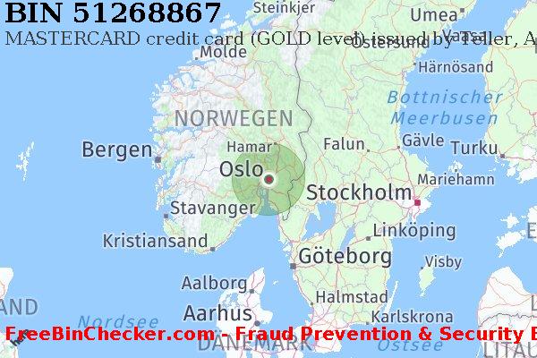 51268867 MASTERCARD credit Norway NO BIN-Liste