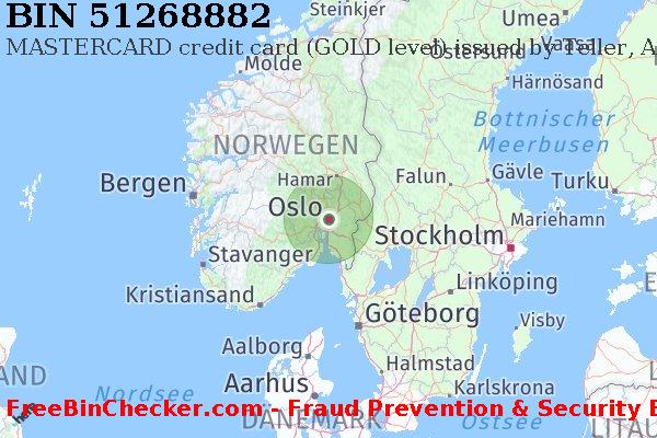 51268882 MASTERCARD credit Norway NO BIN-Liste
