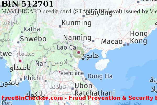 512701 MASTERCARD credit Vietnam VN قائمة BIN