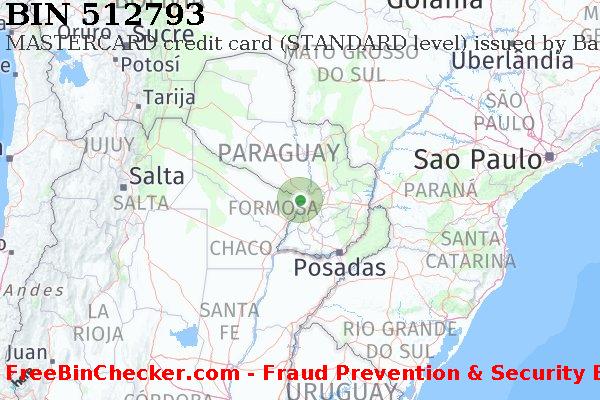 512793 MASTERCARD credit Paraguay PY बिन सूची