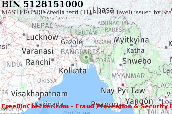 5128151000 MASTERCARD credit Bangladesh BD Lista de BIN