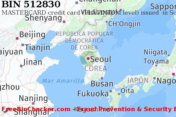 512830 MASTERCARD credit South Korea KR Lista de BIN