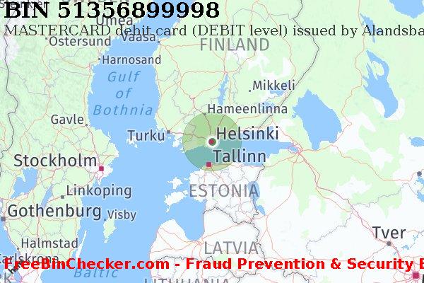 51356899998 MASTERCARD debit Finland FI BIN List