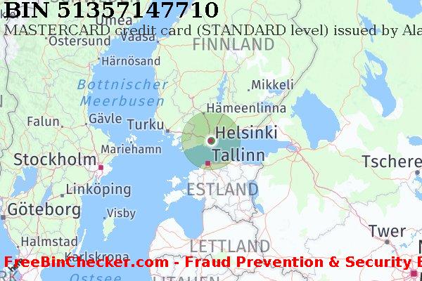 51357147710 MASTERCARD credit Finland FI BIN-Liste