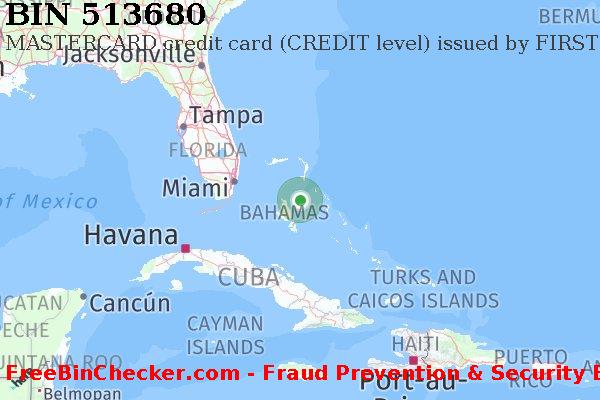 513680 MASTERCARD credit Bahamas BS BIN List