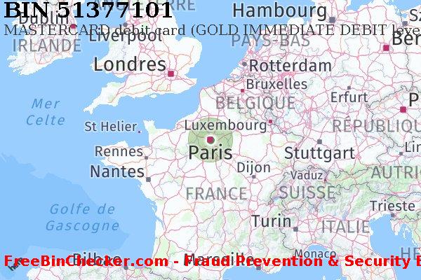 51377101 MASTERCARD debit France FR BIN Liste 