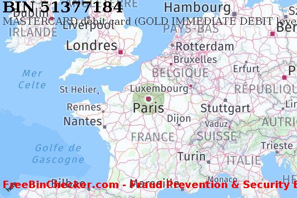 51377184 MASTERCARD debit France FR BIN Liste 