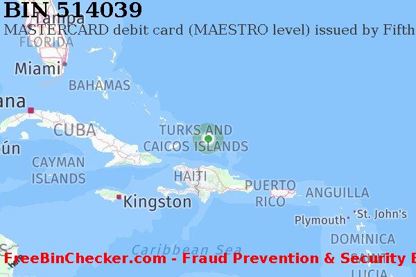 514039 MASTERCARD debit Turks and Caicos Islands TC Lista de BIN