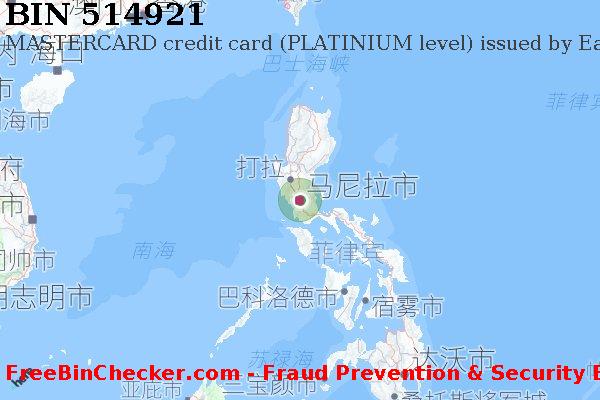 514921 MASTERCARD credit Philippines PH BIN列表
