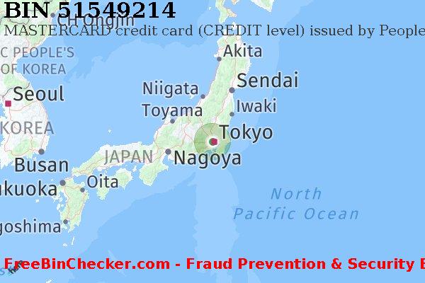 51549214 MASTERCARD credit Japan JP BIN List
