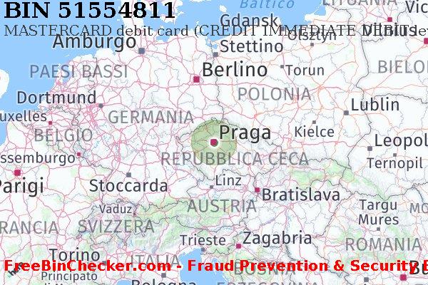 51554811 MASTERCARD debit Czech Republic CZ Lista BIN