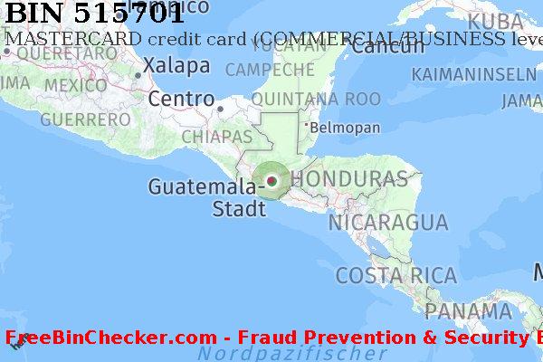 515701 MASTERCARD credit Guatemala GT BIN-Liste