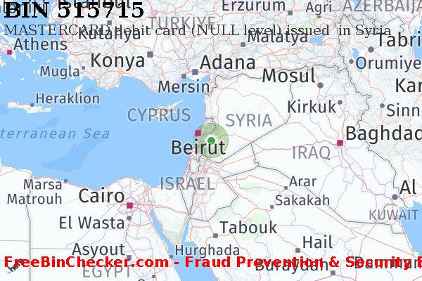 515715 MASTERCARD debit Syria SY BIN List