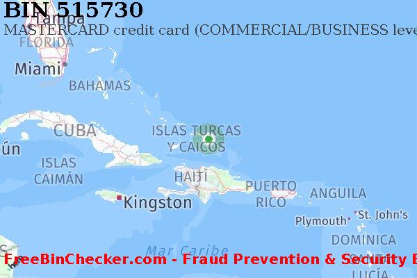 515730 MASTERCARD credit Turks and Caicos Islands TC Lista de BIN