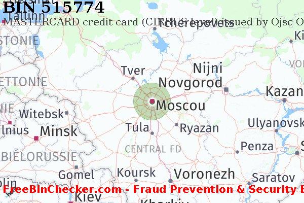 515774 MASTERCARD credit Russian Federation RU BIN Liste 