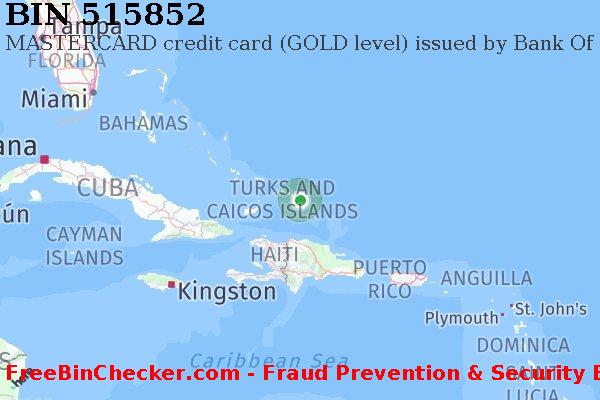 515852 MASTERCARD credit Turks and Caicos Islands TC বিন তালিকা