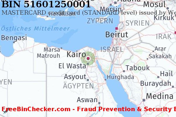 51601250001 MASTERCARD credit Egypt EG BIN-Liste