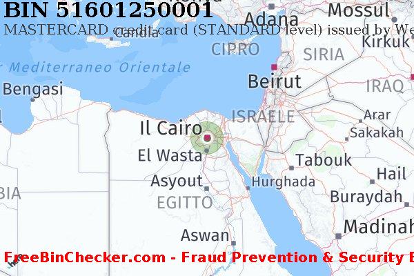 51601250001 MASTERCARD credit Egypt EG Lista BIN