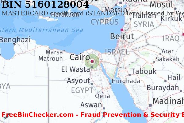 5160128004 MASTERCARD credit Egypt EG BIN List