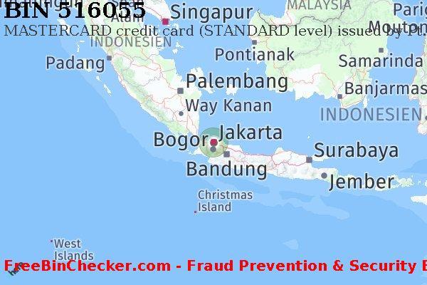 516055 MASTERCARD credit Indonesia ID BIN-Liste