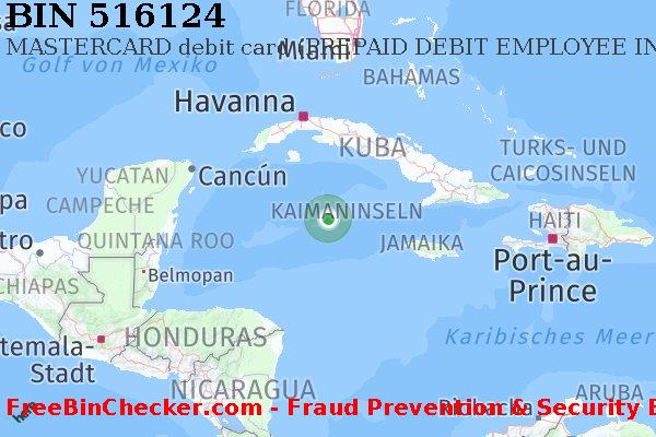 516124 MASTERCARD debit Cayman Islands KY BIN-Liste