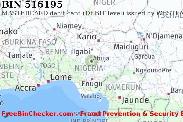 516195 MASTERCARD debit Nigeria NG BIN-Liste
