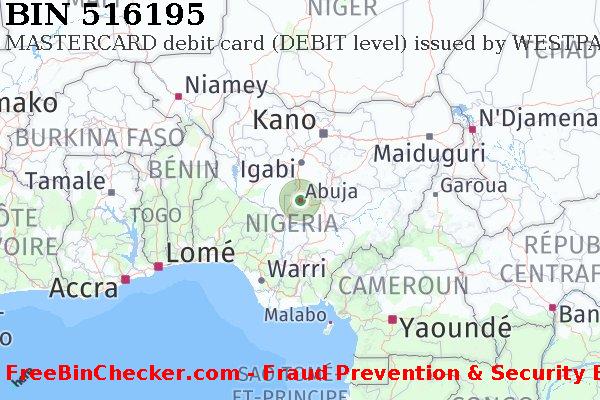 516195 MASTERCARD debit Nigeria NG BIN Liste 