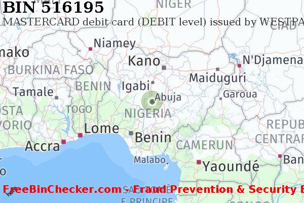 516195 MASTERCARD debit Nigeria NG Lista BIN
