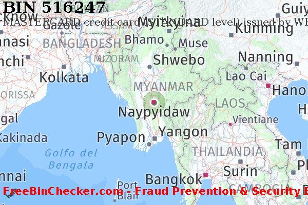 516247 MASTERCARD credit Myanmar MM Lista BIN