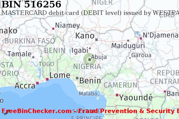 516256 MASTERCARD debit Nigeria NG Lista BIN