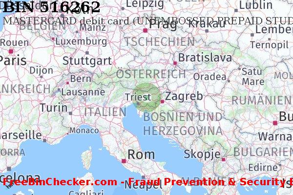 516262 MASTERCARD debit Slovenia SI BIN-Liste