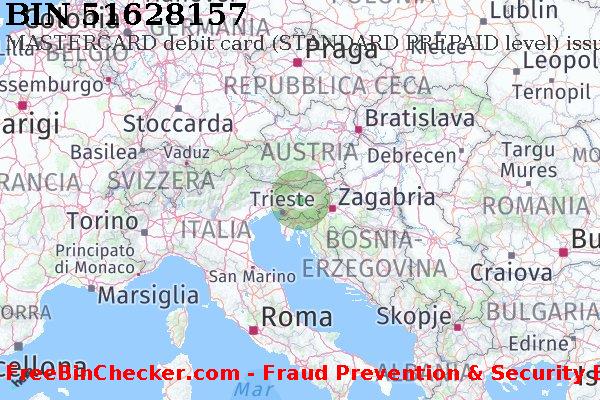 51628157 MASTERCARD debit Slovenia SI Lista BIN