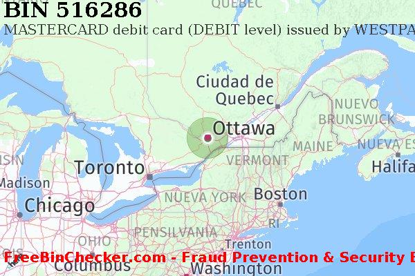 516286 MASTERCARD debit Canada CA Lista de BIN