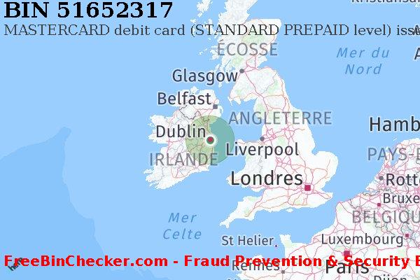 51652317 MASTERCARD debit Ireland IE BIN Liste 
