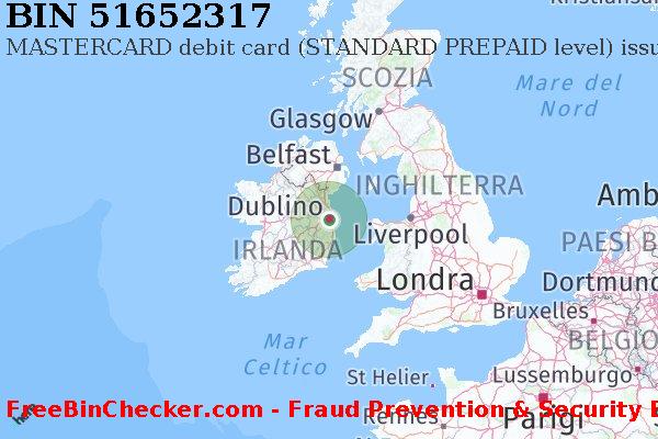 51652317 MASTERCARD debit Ireland IE Lista BIN
