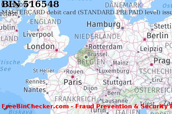 516548 MASTERCARD debit Belgium BE BIN-Liste