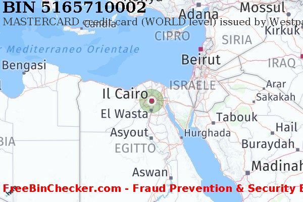 5165710002 MASTERCARD credit Egypt EG Lista BIN