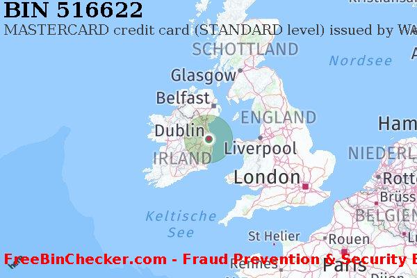 516622 MASTERCARD credit Ireland IE BIN-Liste