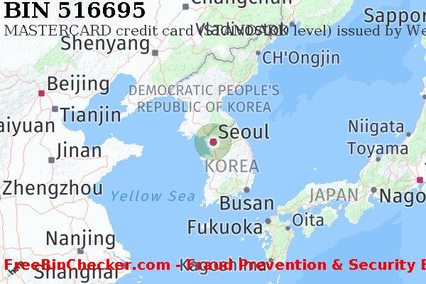 516695 MASTERCARD credit South Korea KR BIN List