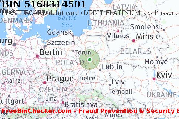 5168314501 MASTERCARD debit Poland PL BIN List